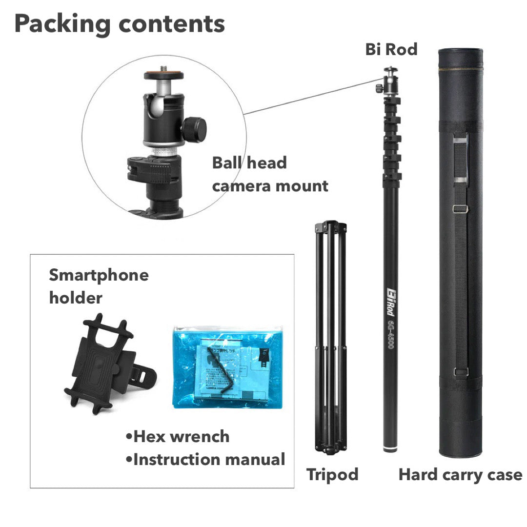 Bi Rod 6C-4500 + Tripod Set / Aerial shooting 4.5m – Bi Rod Global